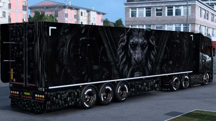 Scania Skull Black Wolf Skin ETS2 1.46