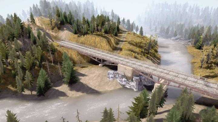 SpinTires Mudrunner – Forest Mountain Roads Map