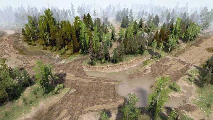 SpinTires Mudrunner – The Sandy Spit of The River Map