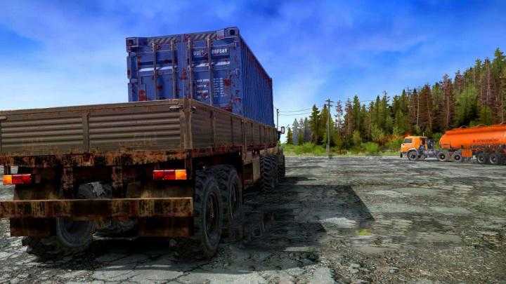 SpinTires Mudrunner – Texture Headlights on Default Trailers for All Versions of The Game v1