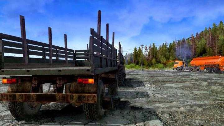SpinTires Mudrunner – Texture Headlights on Default Trailers for All Versions of The Game v1