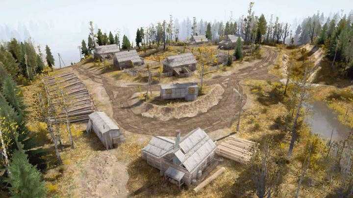 SpinTires Mudrunner – Winter in The Taiga Map V1