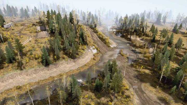 SpinTires Mudrunner – Winter in The Taiga Map V1