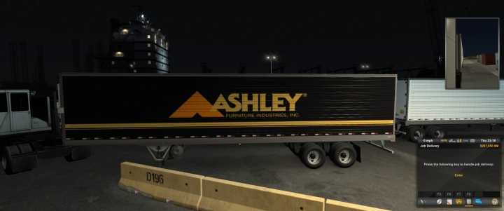 Cascadia And Scs Trailer Skin Black (Ashley) ATS 1.46