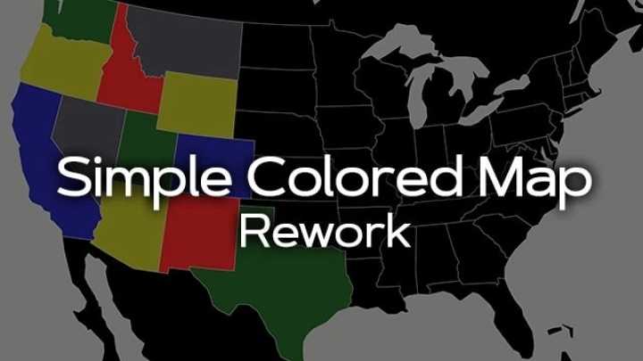 Simple Colored Map Rework V1.3 ATS 1.46