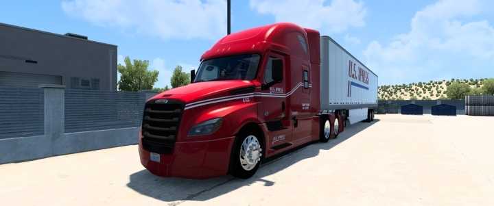 Us Express Skin For Cascadia And 53 Trailer ATS 1.46