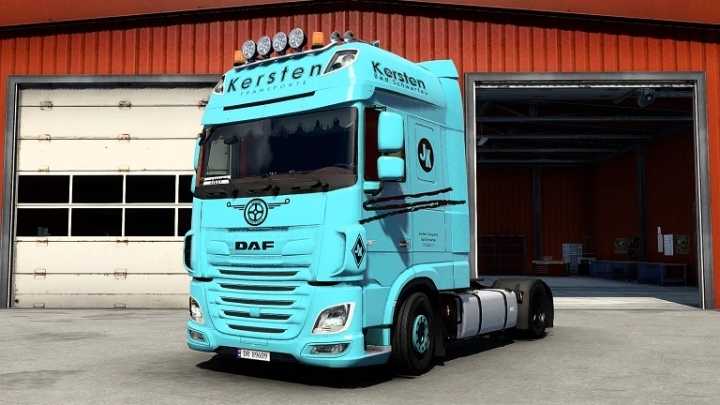 Daf Xf Euro 6 Kersten Transporte (Trucker 79 Tv) Skin ETS2 1.46