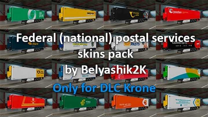 Dlc Krone Mail Services Skinspack V1.1 ETS2 1.46