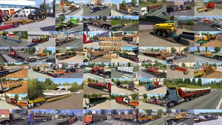 Overweight Trailers And Cargo Pack V11.2.1 ETS2 1.46