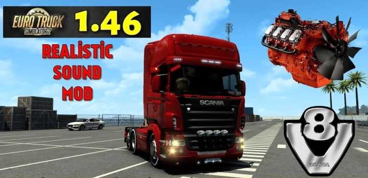Scania V8 Open Pipe Sound V1.2 ETS2 1.46