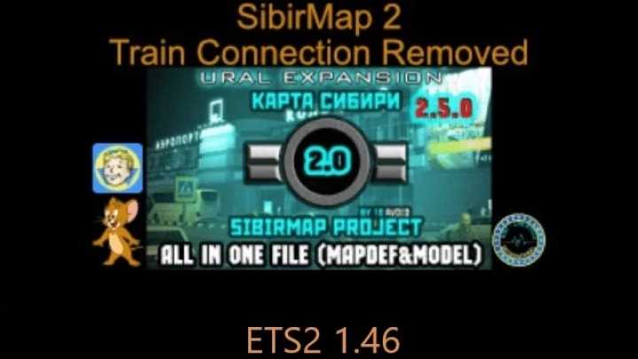 Sibirmap 2 Train Connection Removed V1.0 ETS2 1.46