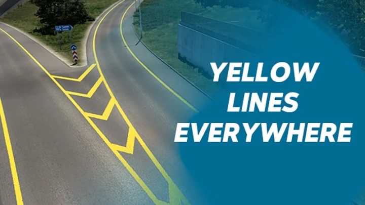 Yellow Road Markings ETS2 1.46