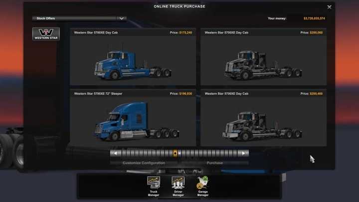 Westernstar 5700Xe Daycab Long Chassis V1.0 ATS 1.46
