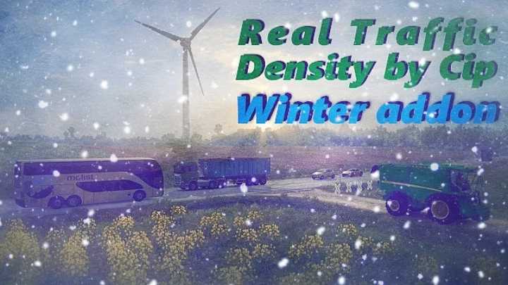 Real Traffic Density Winter Addon V1.0 ETS2 1.46