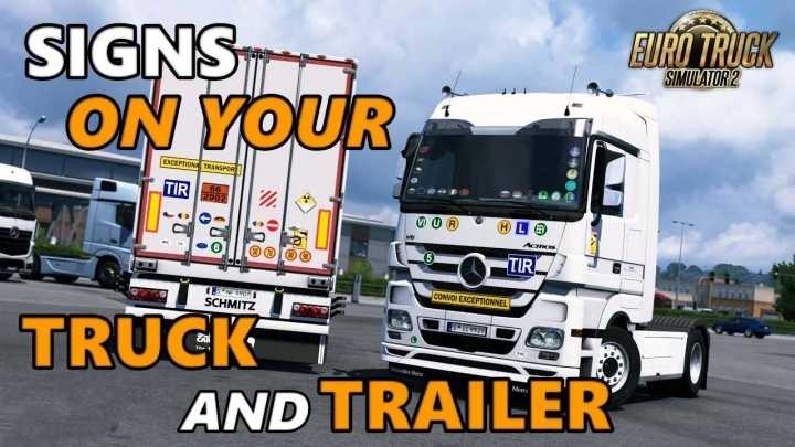Signs On Your Truck & Trailer V1.0.2.50S ETS2 1.46