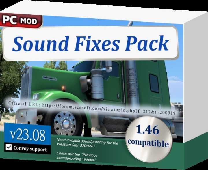 Sound Fixes Pack V23.08 ETS2 1.46