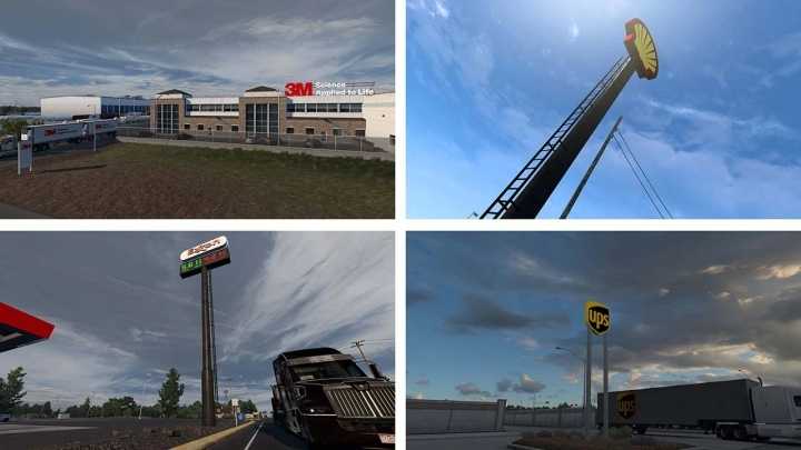 Real Companies, Gas Stations & Billboards V3.02.10 ATS 1.46