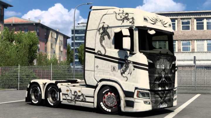 Black Dragon Scania Skin ETS2 1.46