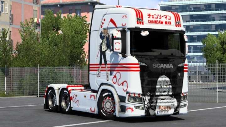 Chainsaw Man Power Scania Skin ETS2 1.46