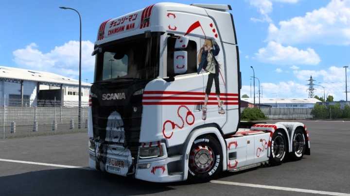 Chainsaw Man Power Scania Skin ETS2 1.46