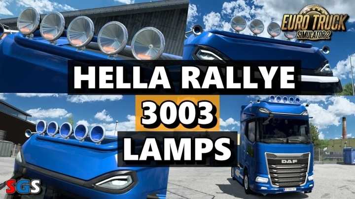 Hella Rallye 3003 Lamps ETS2 1.46