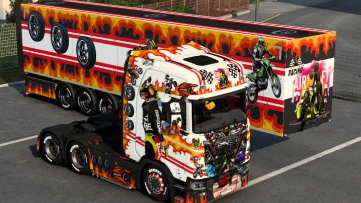 Scania Bike Riders Skin ETS2 1.47