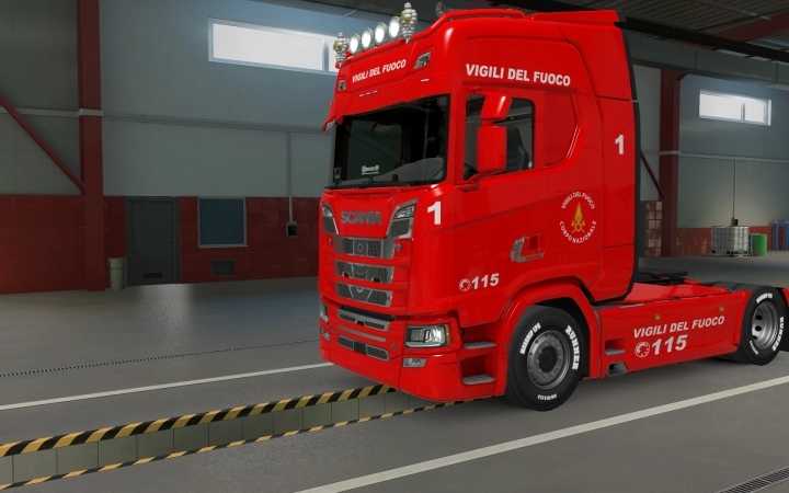 Scania S Nextgen Vigili Del Fuoco Skin ETS2 1.46