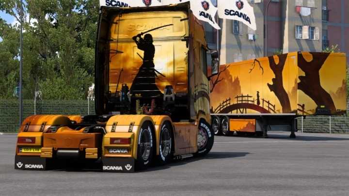 Scania Samurai Painting Art Skin ETS2 1.46