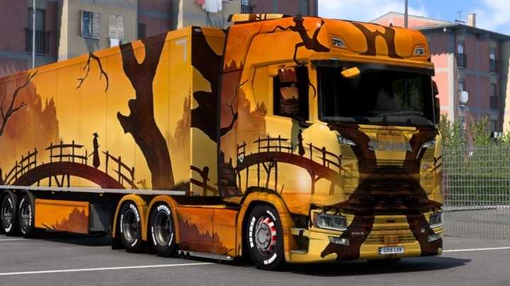 Scania Samurai Painting Art Skin ETS2 1.46