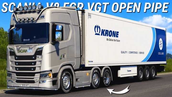 Scania V8 Egr Vgt Openpipe Sound ETS2 1.46