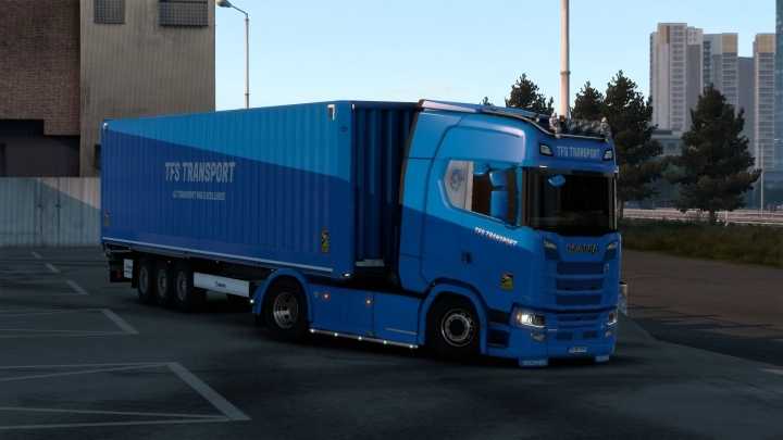 Tfs Transport Skin Scania S And Trailer Krone ETS2 1.46