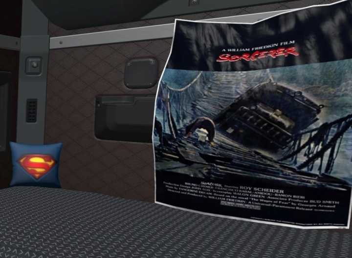 Posters, Pillows And Blankets In The Cab Of The Truck V1.0 ATS 1.46