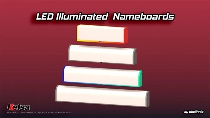 Kelsa Led Illuminated Nameboards V1.3 ETS2 1.47