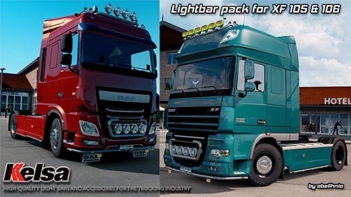 Kelsa Lightbars For Daf Xf 105 & 106 ETS2 1.47