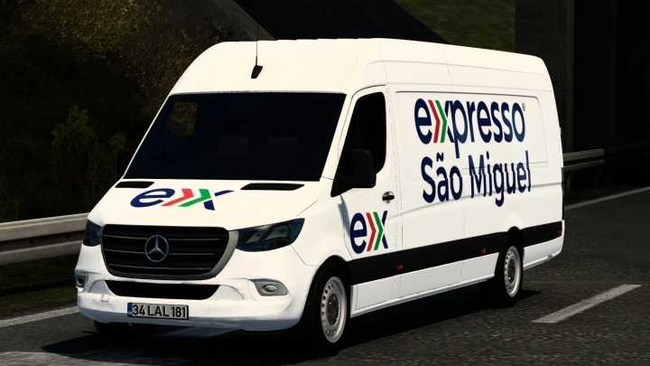 Mercedes-Benz Sprinter 2019 Expresso Sao Miguel Skin V1.0 ETS2 1.47