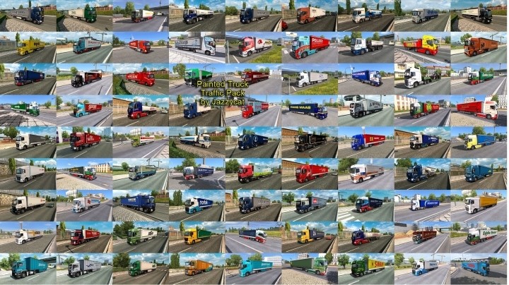 Painted Truck Traffic Pack V17.3.1 ETS2 1.47