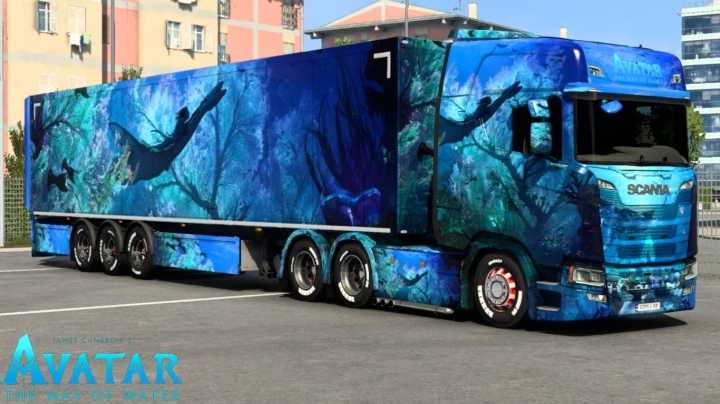 Scania Avatar The Way Of Water Skin ETS2 1.47