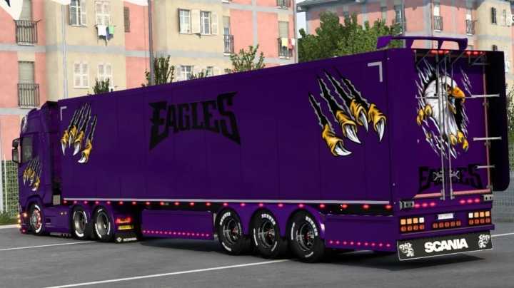 Scania Bright Purple Eagle Skin ETS2 1.47