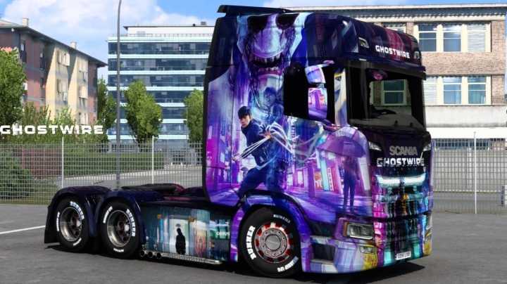Scania Ghostwire Tokyo Skin ETS2 1.47