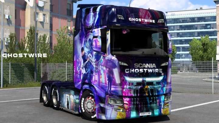 Scania Ghostwire Tokyo Skin ETS2 1.47