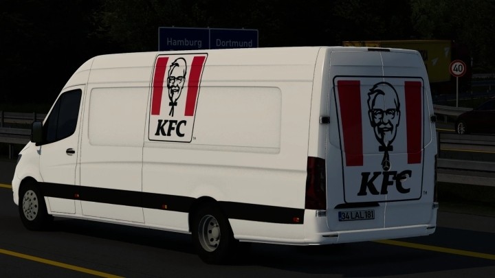 Skin Kfc 2018 Mercedes-Benz Sprinter 2019 V1.0 ETS2 1.47