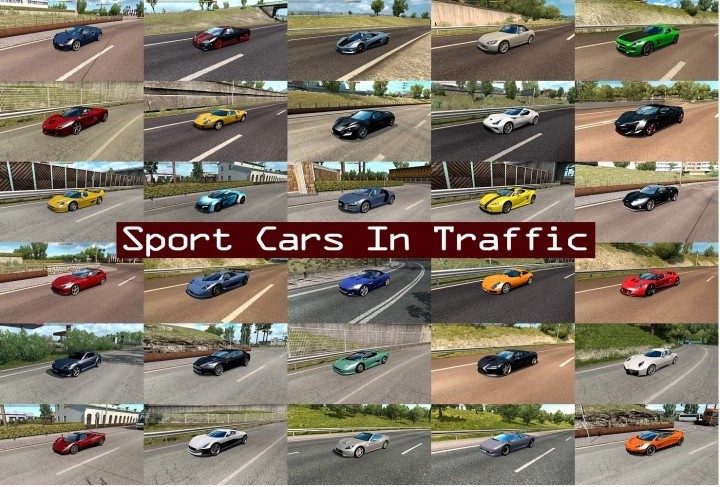 Sport Cars Traffic Pack V12.1.1 ETS2 1.47
