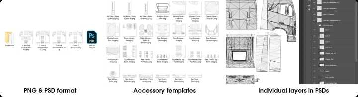 Complete Pack Of Truck & Trailer Templates V2.7 ETS2 1.47