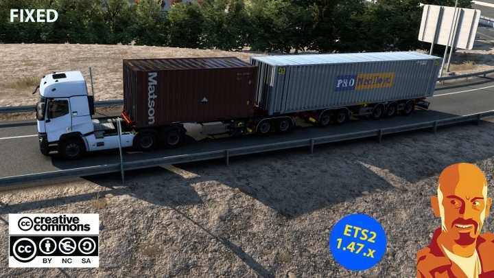 D-Tec Containers Trailers Fixed ETS2 1.47