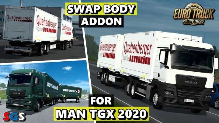 Swap Body Carrier Chassis Pack For Man Tgx 2020 V1.0 ETS2 1.47