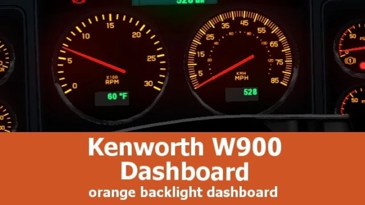 Dashboard Kenworth W900 V1.0 ATS 1.47