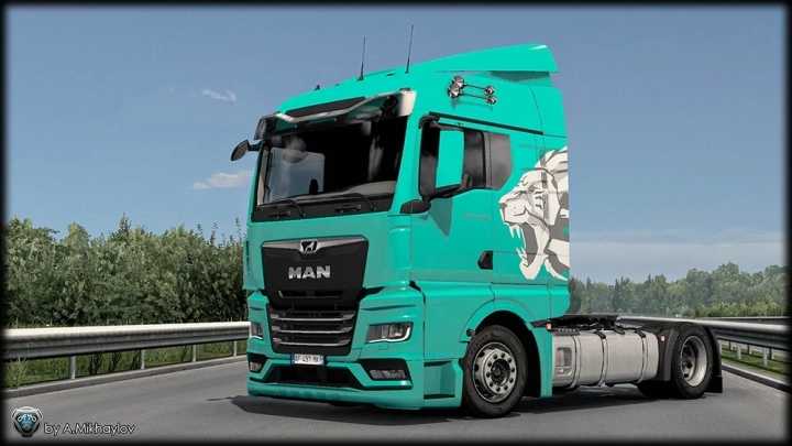 4K 8K Man Tgx 2020 Rent A Man Multicolor Skin Pack V1.2 ETS2 1.47