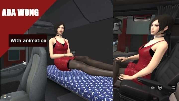Ada Wong Co-Driver V1.1 ETS2 1.47