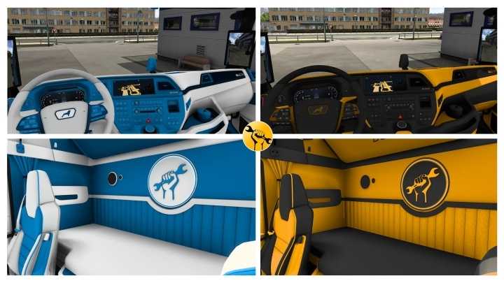 Insanux Man 2020 Interior ETS2 1.47 - интерьер грузовика Man 2020 от Insanux для игры Euro Truck Simulator 2 версии 1.47