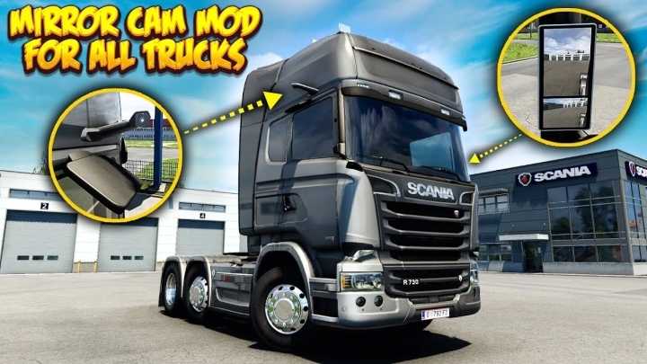 Mirror Cam All Truck V23.06.14 ETS2 1.47